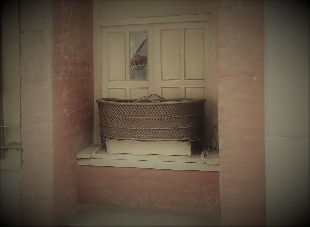 basket outside or