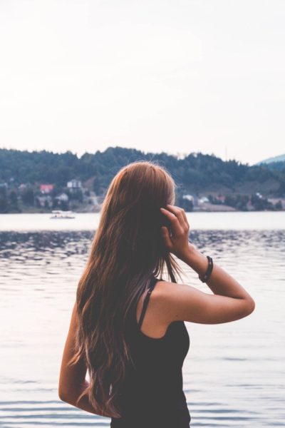 woman lookinb at water